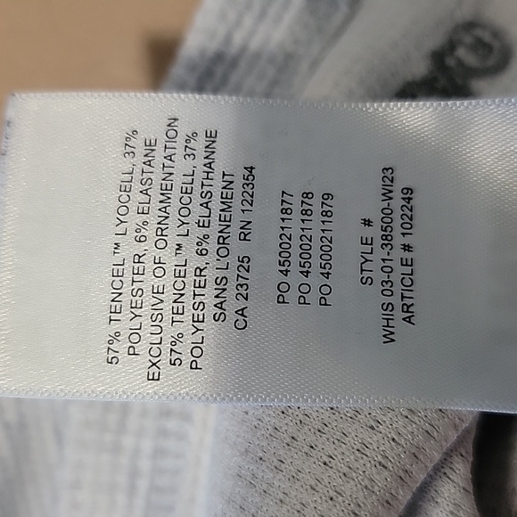 TNA (Aritzia) Size 2XS Waffle Knit Long Sleeve Cropped Crew Neck Top, NWOT - Picture 8 of 9